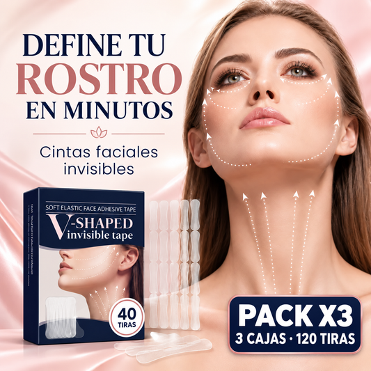 Cintas Faciales Lifting · Pack 3 Cajas (120 Tiras)